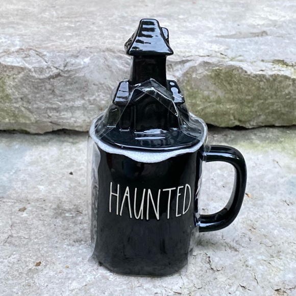 Rae Dunn HAUNTED Mug with Haunted House  Topper - Picture 6 of 6